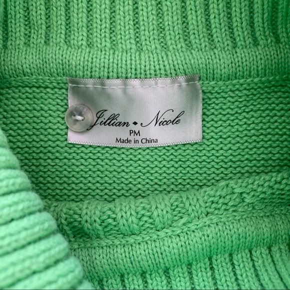 ❤️‍🔥HP❤️‍🔥Jillian & Nicole lime green long sleeve turtle neck sweater. Size PM - Picture 3 of 4